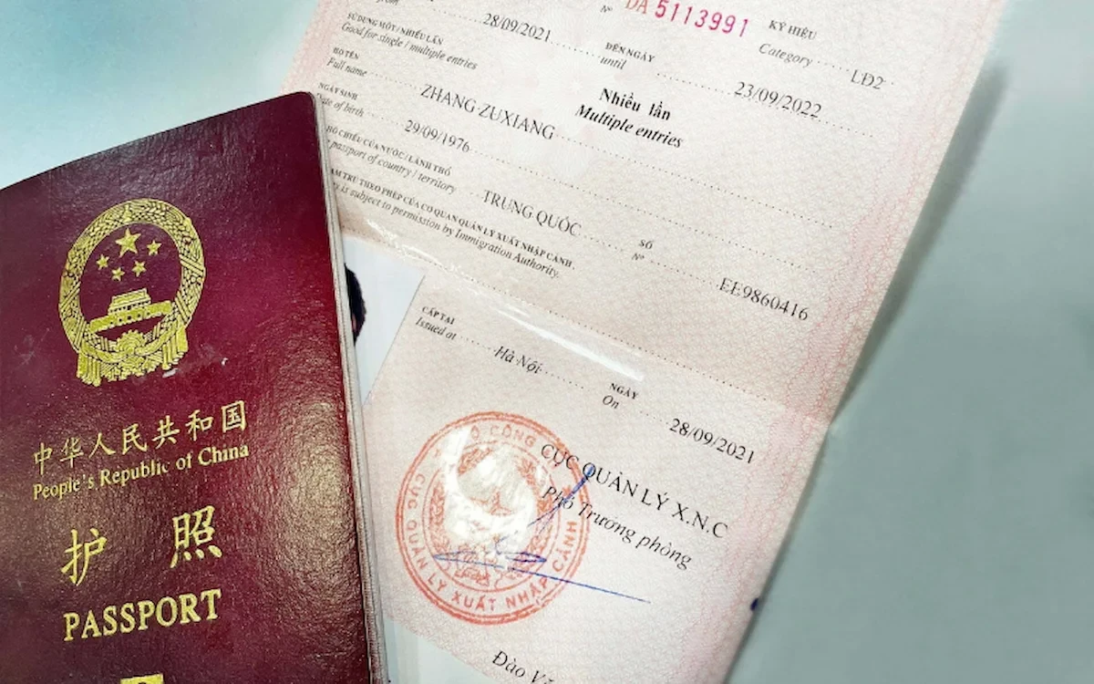 Các loại visa Trung Quốc phân theo hộ chiếu